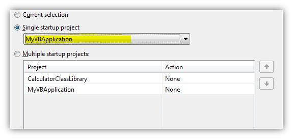 Single Startup Project
